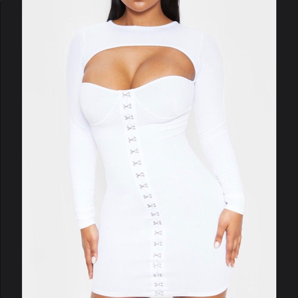 Beautiful white bodycon dress tight fit